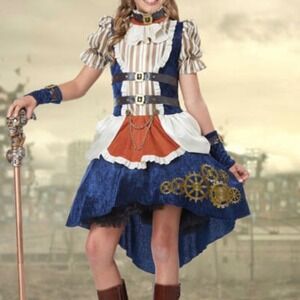 California Costumes Girls Steampunk Dress Girls M Victorian Halloween Cosplay